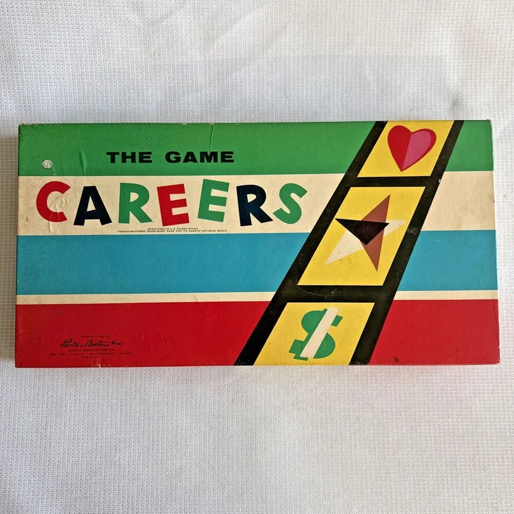 Vintage 1955 Careers The Game By Parker Brothers Board Game